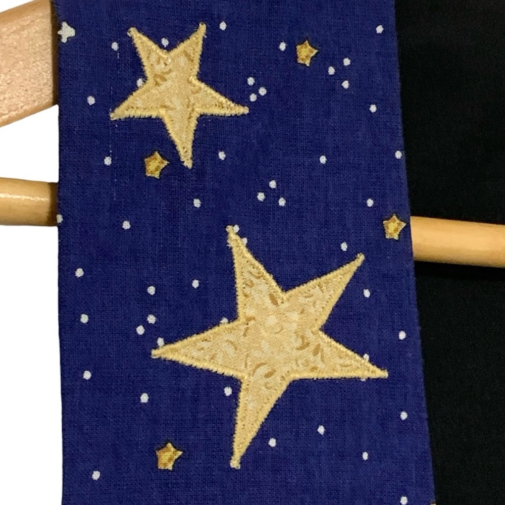 Vintage 90’s Handmade Starry Night Quilted Christmas Vest - Picture 5 of 10